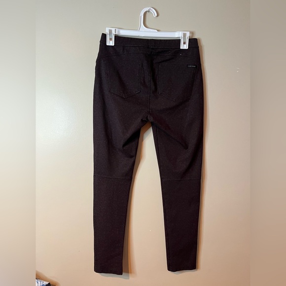 Anthropologie Sanctuary Burgundy & Black Printed Pull-On Ponte Pants NWOT - Picture 5 of 7